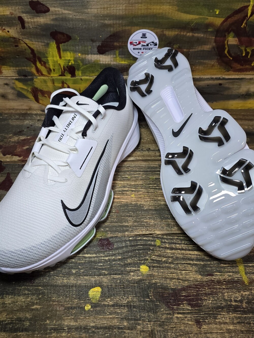 Nike Air Zoom Infinity Tour Golf Shoes Wide White/Vapor Green FD0218-100 SZ 13 W - Picture 7 of 8